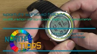 Multifunktionsuhr Sunroad sports watch FR802A mit Höhenmesser Kompass Barometer Schrittzähler [upl. by Trabue]