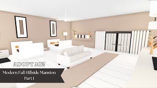 Modern Fall Expandable Hillside Mansion Part 1  Roblox Adopt Me [upl. by Anaihsat]