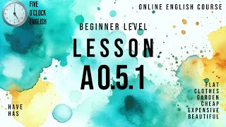 English for beginners Lesson A 051 [upl. by Aihsenek768]