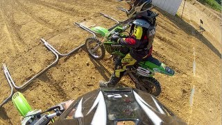 Kawasaki KX 65 Racing Kawasaki KLX 110 GoPro Hero 4 Race [upl. by Bubb]