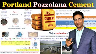 Portland Pozzolana Cement PPC  Application  Manufacturing process  Advantage Quality parameter [upl. by Ahseei]