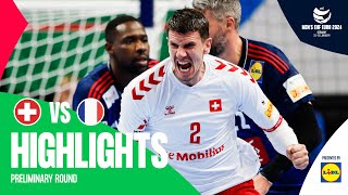 Swiss arent afraid of the Olympic champs  Switzerland vs France  Highlights  Mens EHF EURO 2024 [upl. by Ame]