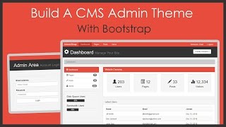 Build A CMS Admin Bootstrap Theme From Scratch [upl. by Yrrehc]