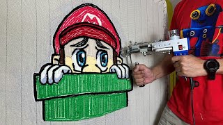 RUG TUFTING ASMR  SUPER MARIO RUG START TO FINISH [upl. by Gemperle29]