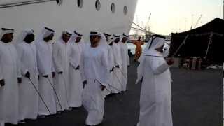 Emirati Folklore Dance in Abu Dhabi UAE 07102012 [upl. by Nodnerb]