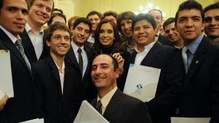 26 de JUL Recepción a beneficiarios del programa BecAr Cristina Fernández [upl. by Nayd551]