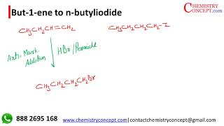 But1ene to nbutylbromide  Organic chemistry conversions [upl. by Jarl24]