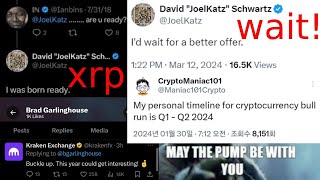 Ripple XRP DAVID SCHWARTZ SAYS quotTO WAIT FOR A BETTER OFFERquot DO NOT SELL NOT FINANCIAL ADVICE [upl. by Mmada]