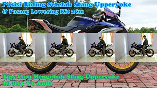 POSISI Riding Stelah UPPERYOKE amp Pasang Lowering Kit 2cm Tips Cara Ubah Upperyoke [upl. by Euqinad]