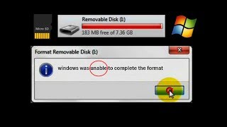 Unable To Complete The Format Solved Repair DamagedCorruptedWrite Protected Memory CardPen Drive [upl. by Oderfliw793]