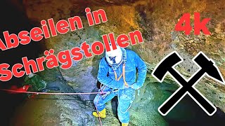 Abseilen in alten Schrägstollen Bremsberg in einem Bergwerk 🚷⚒⚒ [upl. by Rozalie610]