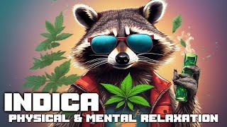 Indica Physical amp Mental Relaxation  High Dope Raccoon Smoke Weed And Listen Space LoFi Chill Music [upl. by Ydne620]