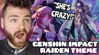 First Time Hearing RAIDEN SHOGUN Weekly Boss Battle Theme  GENSHIN IMPACT OST  REACTION [upl. by Melany779]