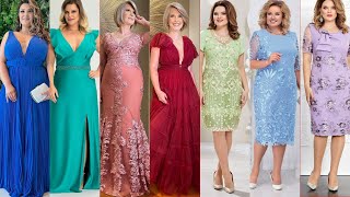 Vestidos de fiesta para señoras 2024✅ vestidos para la madre de los novios❤️ elegantes y modernos [upl. by Ardnaxela]