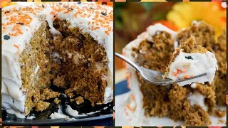 Budget101com Pumpkin Raisin Spice Cake Just 5 ingredients [upl. by Eirrotal]