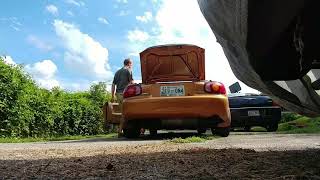 2000 Mazda Miata stock muffler no muffler and Mazdaspeed muffler comparisons [upl. by Chin179]