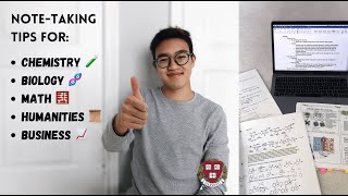 how to take notes DEPENDING ON THE SUBJECT study tips from a HARVARD student  PART 1 [upl. by Arayt]