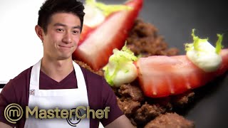 Reynold Poernomos Chocolate Crumble Dessert  MasterChef Australia [upl. by Pathe]