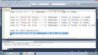 C Win32 Console Tutorial 12  Simple Truth Tables  Boolean Algebra [upl. by Falzetta]