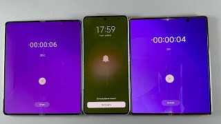 Alarm clock amp Timer on Samsung Galaxy Fold 5 vs Samsung Galaxy Fold 2 Vs Redmi Note 13 Pro [upl. by Nahshon834]