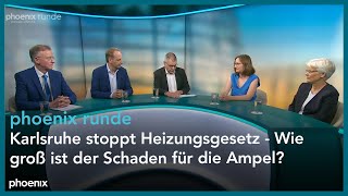 phoenixRunde Karlsruhe stoppt Heizungsgesetz  Wie groß ist der Schaden für die Ampel [upl. by Sherlocke]