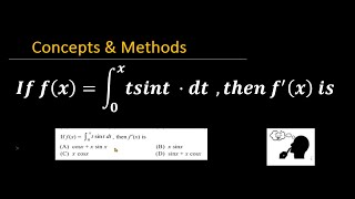 If fxintegral 0 to x tsint dt then fx is fx  integrate t  sin t dt from 0 to x [upl. by Aical]