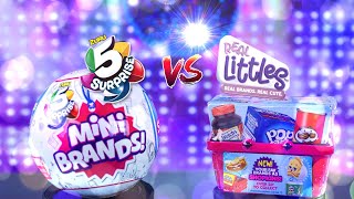 VERSUS Zuru 5 Surprise Mini Brands VS Shopkins Real Littles PLUS DIY Mini Brands [upl. by Edik985]