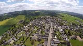 Landschafts Überflug Längste Hängeseilbrücke Deutschlands wird gebaut [upl. by Snevets]