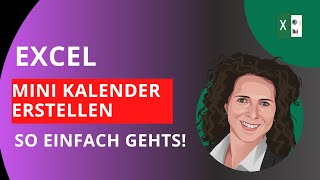 Excel Mini Kalender einfügen  so einfach gehts [upl. by Guenna]