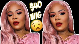 CUSTOMIZING MY AMAZON WIG  Kryssma Pink Orange Lace Front Wig [upl. by Ardnaeed]