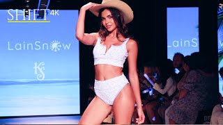 LainSnow 2023 4K  SWIMWEAR BIKINI Fashion Show  Swim Week in Miami [upl. by Yrroc152]