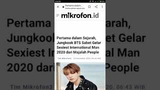 JUNGKOOK NAMED SEXIEST MAN ALIVE 2020 PROOF IT [upl. by Cami121]