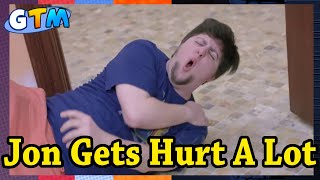 JonTron Compilation Jon Getting Hurt a Lot [upl. by Zeuqram]