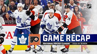 Maple Leafs  Flyers 314  NHL Highlights 2024 [upl. by Roberta466]