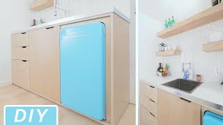 DIY Modern MiniKitchen  Kitchenette Build  Home Improvement [upl. by Acireh]