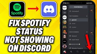 How To Fix Spotify Status Not Showing on Discord 2024 [upl. by Christyna]