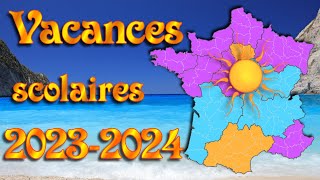 Calendrier des vacances scolaires 2023 2024 vf calendrier officiel [upl. by Reemas]