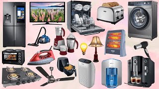 Electrical Appliances  Vocabulary  Minimal English [upl. by Eniron]