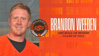 Brandon Weeden  Oklahoma State Hall of Honor 2024 [upl. by Enelrahs]