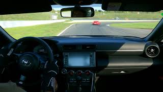 GR86 chasing red Porsche GT3 Trackday Oschersleben [upl. by Loseff]