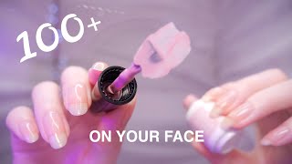 ASMR 100 TRIGGERS on YOUR FACE First Person  NonStop Tingles [upl. by Ahseram]