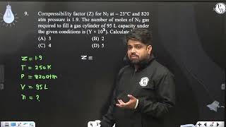 Compressibility factor Z for N2 at 23 C and 820 atm pressure is 19 The number of [upl. by Anelak]