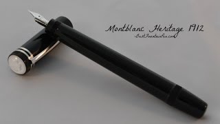 Montblanc Heritage 1912 Fountain Pen Review [upl. by Leinnad629]