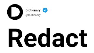 Redact Meaning In English [upl. by Pierson]