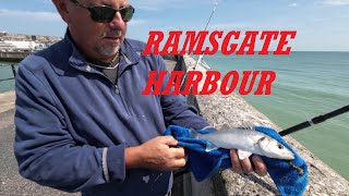 SEA FISHING UK RAMSGATE HARBOUR PIER with the Priest and Baker [upl. by Ahsimaj]