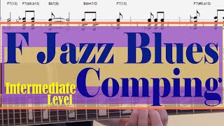 F Jazz Blues Comping  Intermediate Level [upl. by Sac]