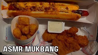 ASMR SONICS FOOTLONG CONNIE DOG  CHICKEN TENDERS  TATER TOTS MUKBANG EATING SOUNDS [upl. by Anitrebla551]