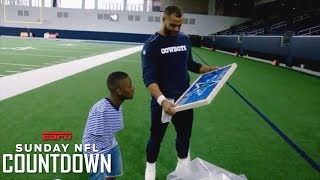 Cowboys QB Dak Prescott inspired by artist born without arms  NFL Countdown  ESPN [upl. by Nnayar237]