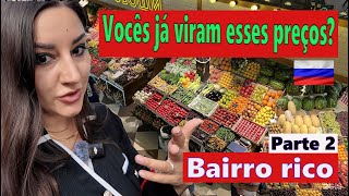 Passeio por Moscou até embaixada da Armênia como tá o mercado para os ricos [upl. by Ennis630]