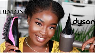 Dyson Supersonic V Revlon Hair dryer  ThinFine 4c Hair [upl. by Joost]